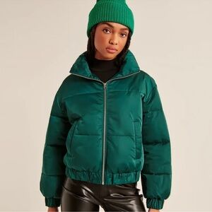 Abercrombie & Fitch - Women’s Emerald Green Puffer Jacket
